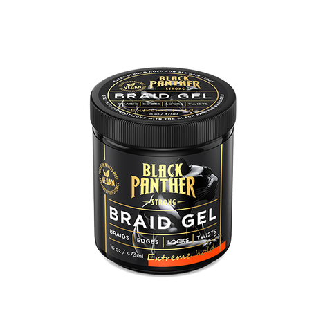 Black Panther Braid Gel Superior. Great for Stitch Braiding.