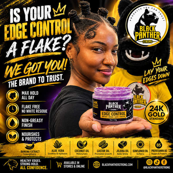 Black Panther Hair Care Kit + Gold Tote